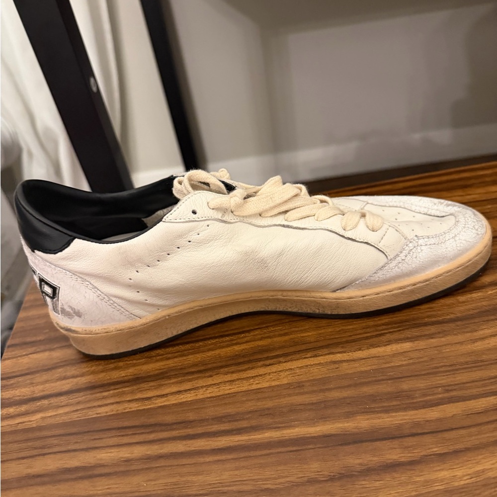Golden Goose Black and Cream Floral Sneakers - Picture 8 of 10